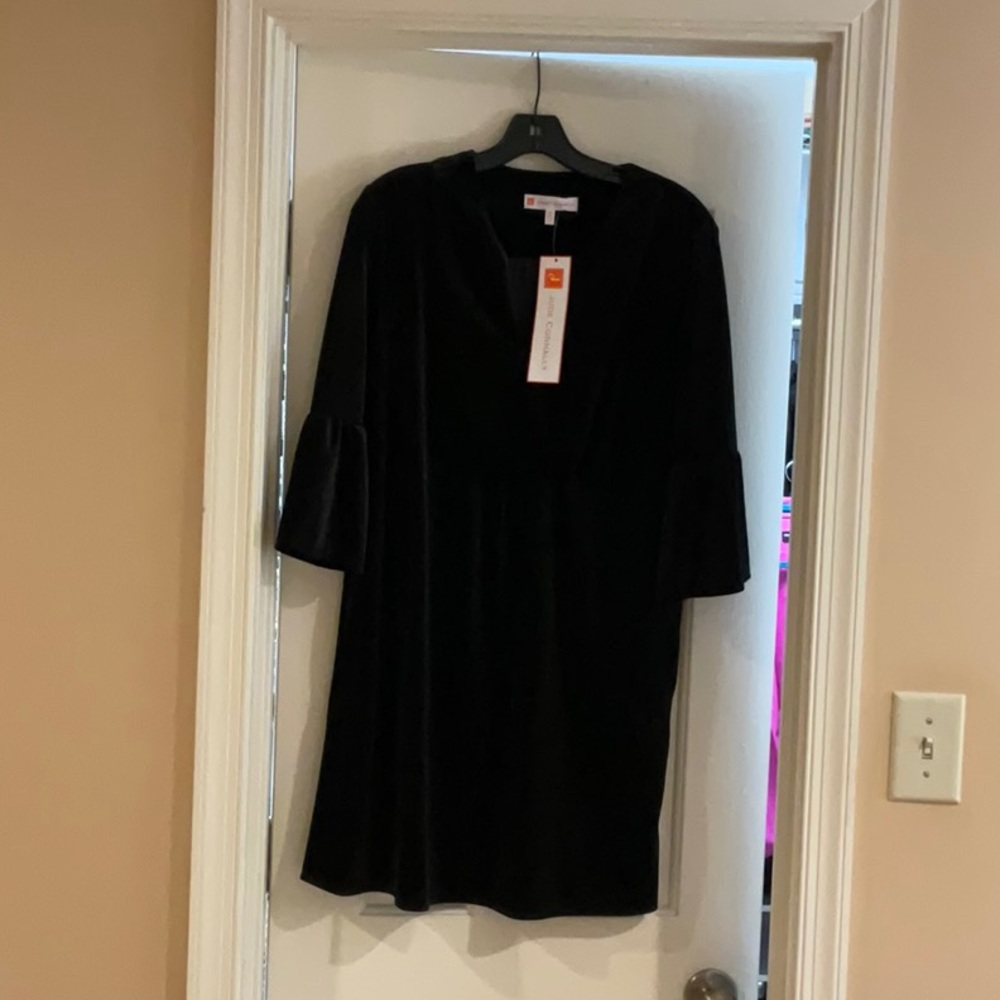 Jude Connally Kerry Velvet Black Dress; new with tags/never worn
